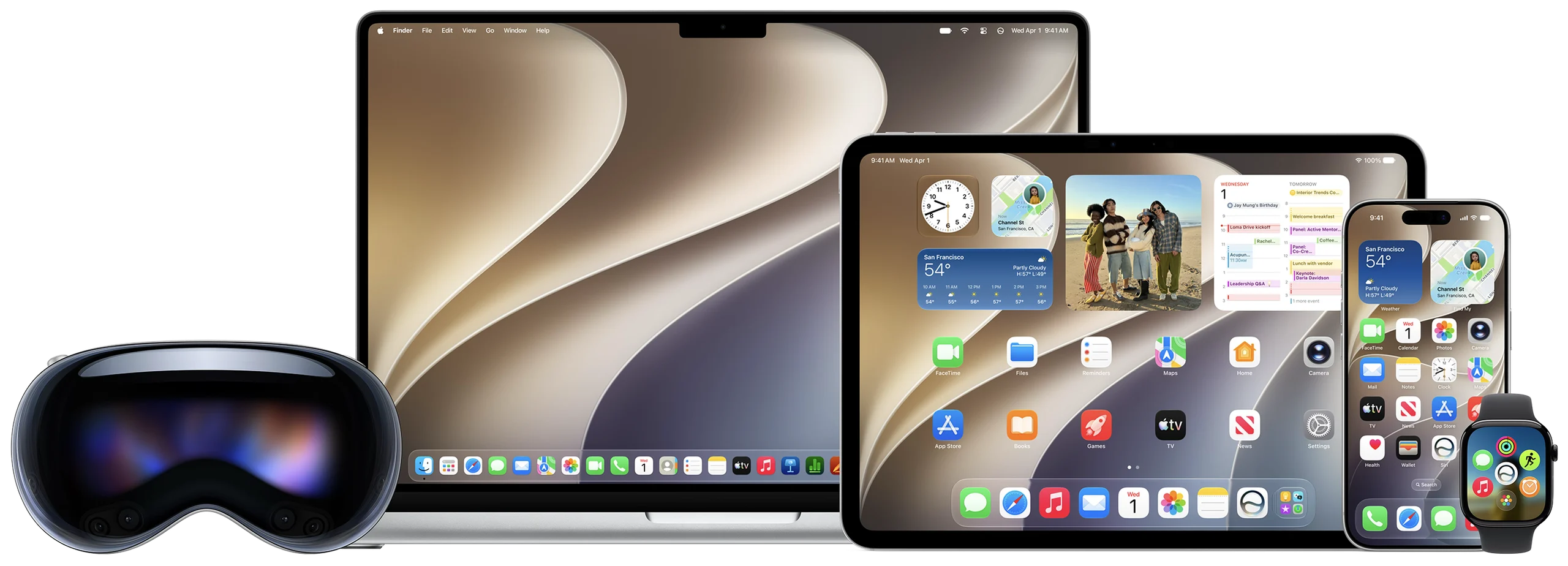 iPhone, iPad, MacBook, Apple Watch and Vision Pro — the Apple device family heading into iOS 28